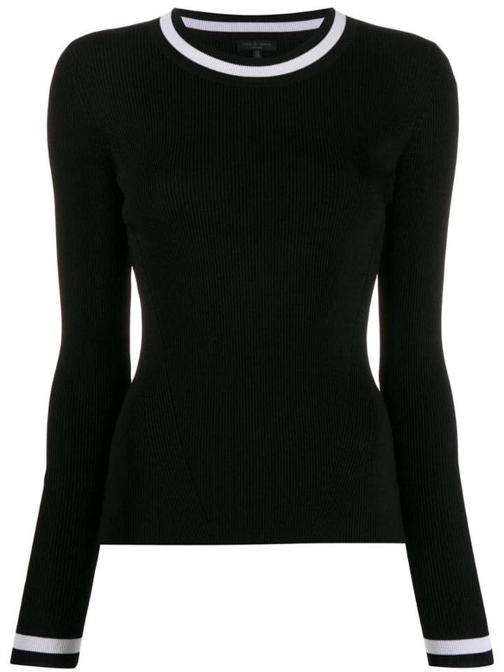 Rag & Bone Contrast-trim Sweater - Black