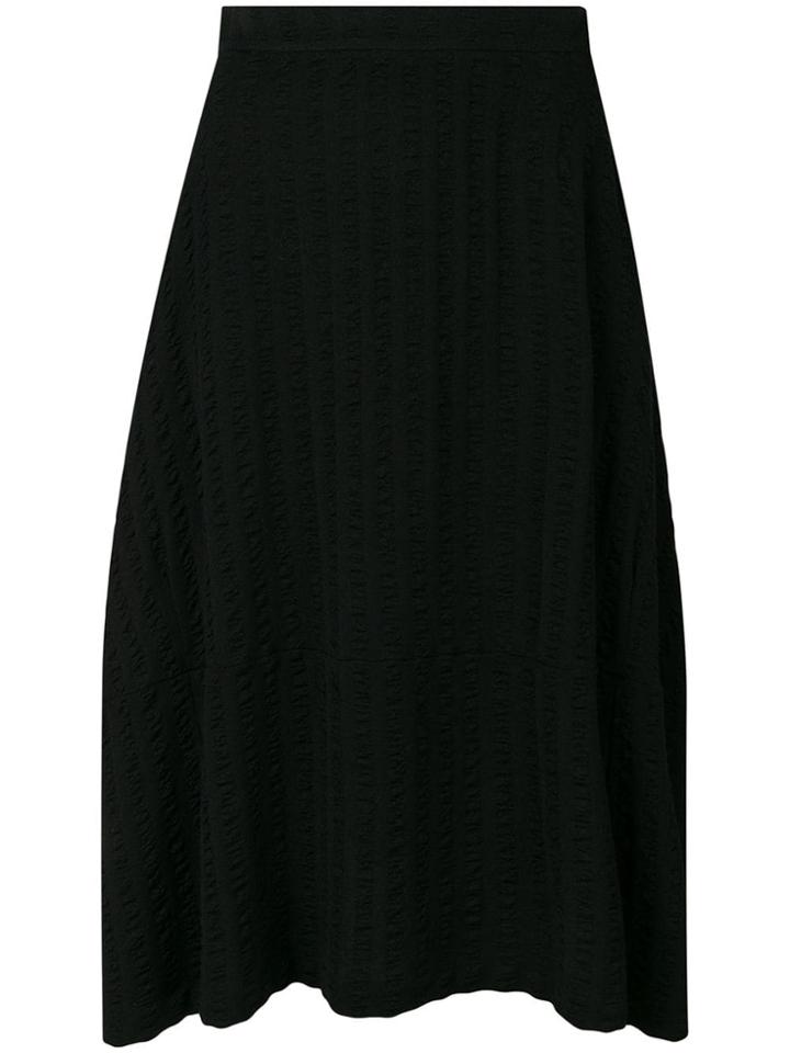 Jil Sander Flared Midi Skirt - Black