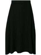 Jil Sander Flared Midi Skirt - Black
