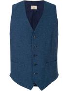 Hackett Double Pocket Button Waistcoat - Blue