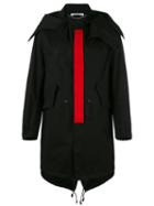 Givenchy Contrast Panel Parka Coat, Size: 48, Black, Cotton/polyester