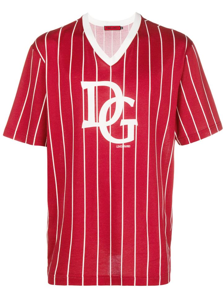 Dolce & Gabbana Striped Loose T-shirt - Red