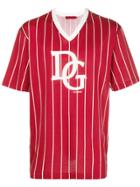 Dolce & Gabbana Striped Loose T-shirt - Red