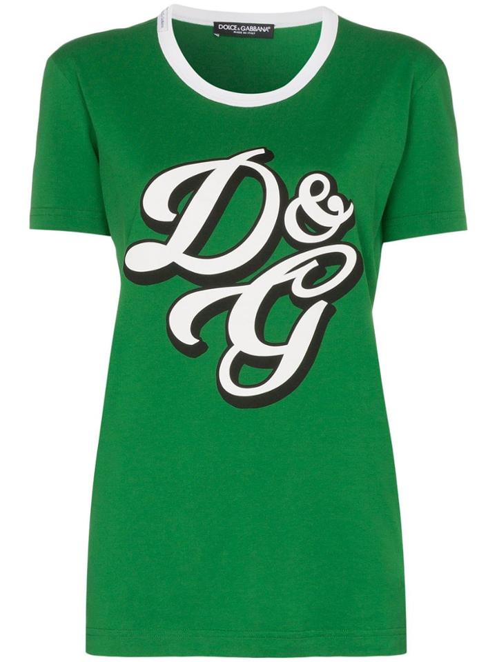 Dolce & Gabbana Logo Printed T-shirt - Green