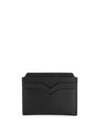 Valextra Pebbled Leather Cardholder - Black