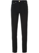 Moschino Straight Leg Trousers, Women's, Size: 42, Black, Polyester/triacetate
