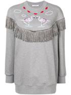 Vivetta Fringe Detail Sweatshirt - Grey
