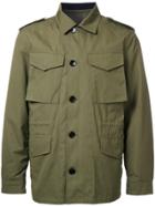 Kent & Curwen Detachable Quilted Military Jacket - Green