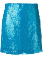 Alberta Ferretti Blue Sequin Skirt