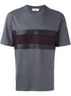 Ami Alexandre Mattiussi Striped T-shirt, Men's, Size: Small, Grey, Cotton/acrylic/polyamide