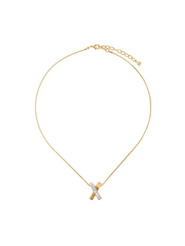 Nina Ricci Pre-owned 1980's Criss-cross Necklace - Gold