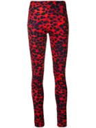 Koché Leopard Print Leggings - Red