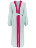 Nk Silk Kimono With Contrast - Green