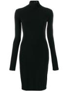 Norma Kamali Long-sleeve Fitted Dress - Black