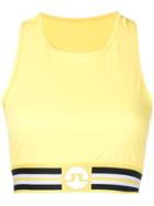 J.lindeberg Logo Stripe Sports Bra - Yellow