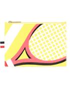 Thom Browne Racket Print Card Holder - Yellow & Orange
