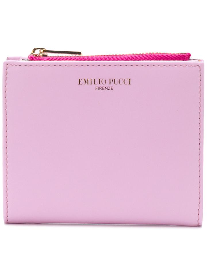 Emilio Pucci Logo Stamp Billfold Purse - Pink & Purple