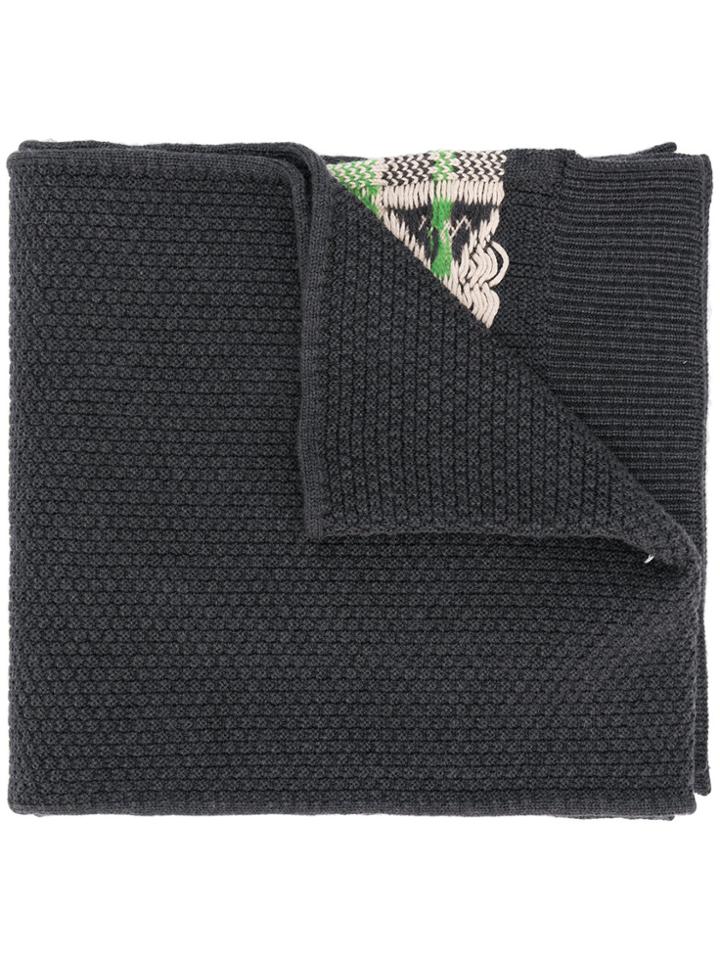 Maison Margiela Geometric Weave Scarf - Grey