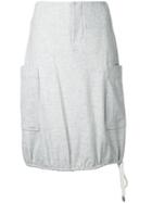 Bassike - Drawstring Skirt - Women - Elastodiene/polyamide/wool - 12, Grey, Elastodiene/polyamide/wool