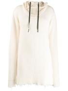 Unravel Project Hooded Knit Dress - White