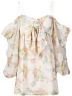 For Love And Lemons Floral Print Empire Dress - Pink