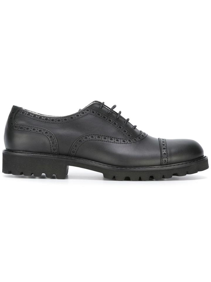 Montelpare Tradition Round Toe Brogues - Black