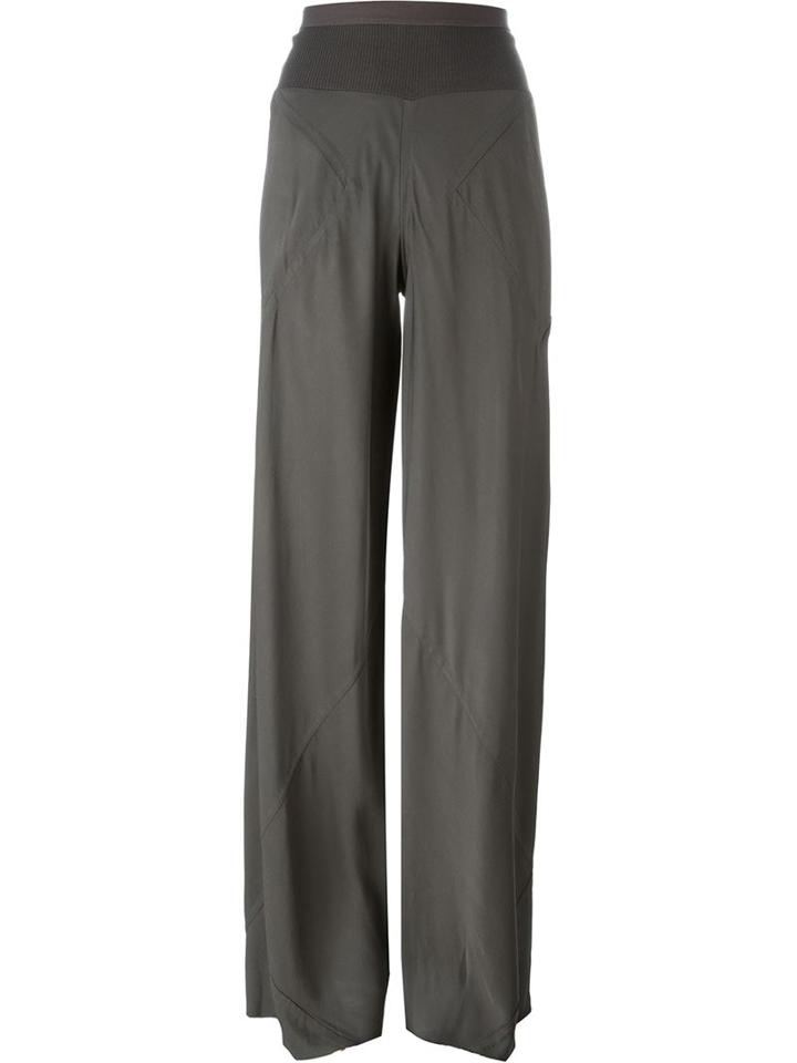 Rick Owens Palazzo Pans, Women's, Size: 44, Grey, Viscose/spandex/elastane/cotton/polyamide