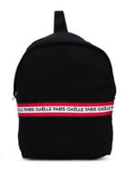 Gaelle Paris Kids Logo Stripe Backpack - Black