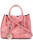 Ermanno Scervino Floral-cut Tote - Pink & Purple