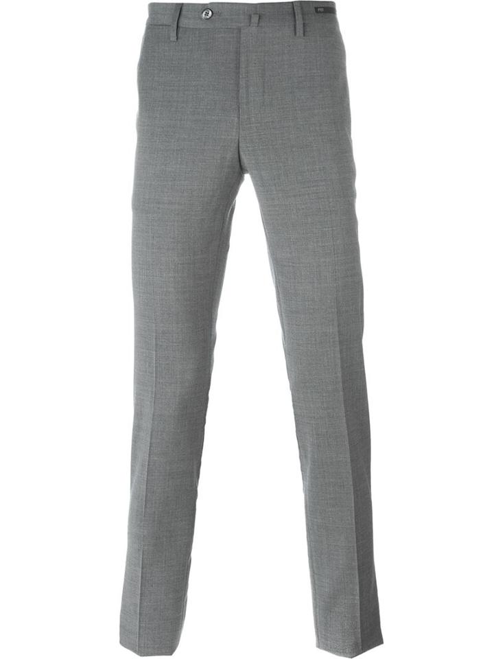Pt01 Tailored Slim Trousers, Men's, Size: 52, Grey, Polyester/spandex/elastane/wool