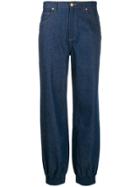 Gucci Gathered Ankle Jeans - Blue