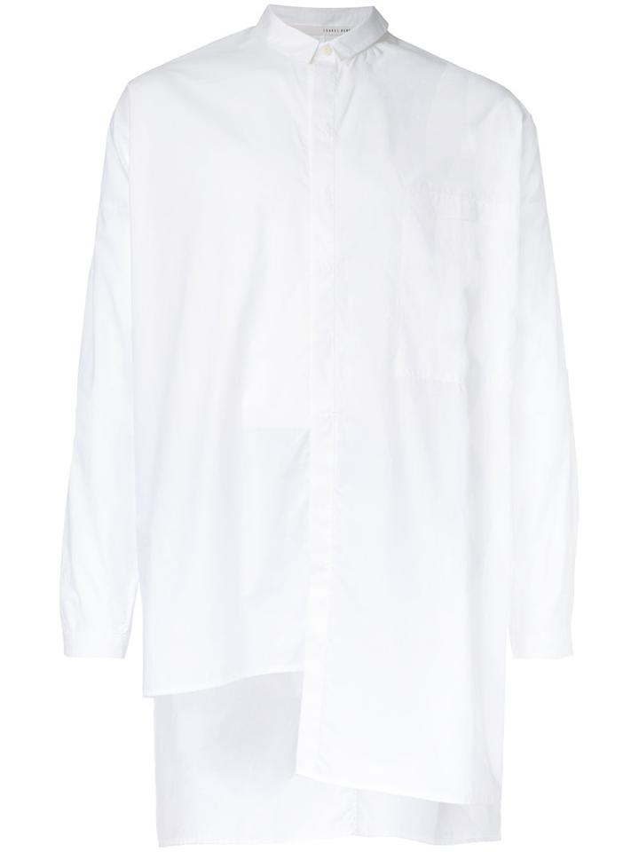 Isabel Benenato Asymmetric Long Shirt, Men's, Size: 52, White, Cotton