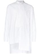 Isabel Benenato Asymmetric Long Shirt, Men's, Size: 52, White, Cotton