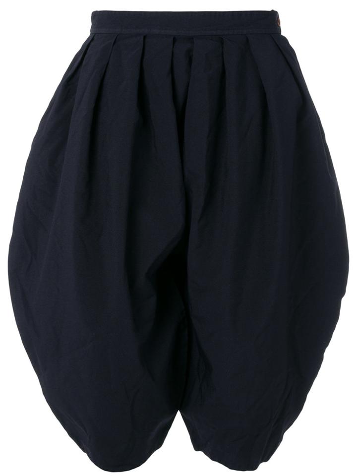 Comme Des Garçons Comme Des Garçons Round Pleated Shorts - Blue