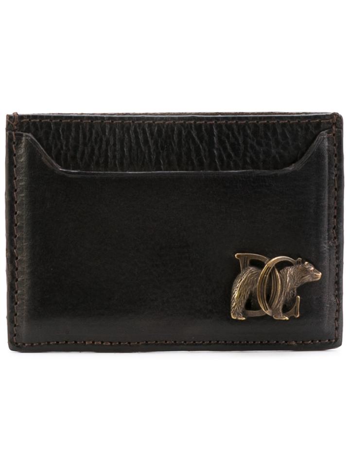 Dsquared2 Floral Zip Top Card Holder - Brown