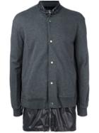 3.1 Phillip Lim Trompe L'oeil Track Jacket, Men's, Size: Medium, Grey, Cotton/nylon