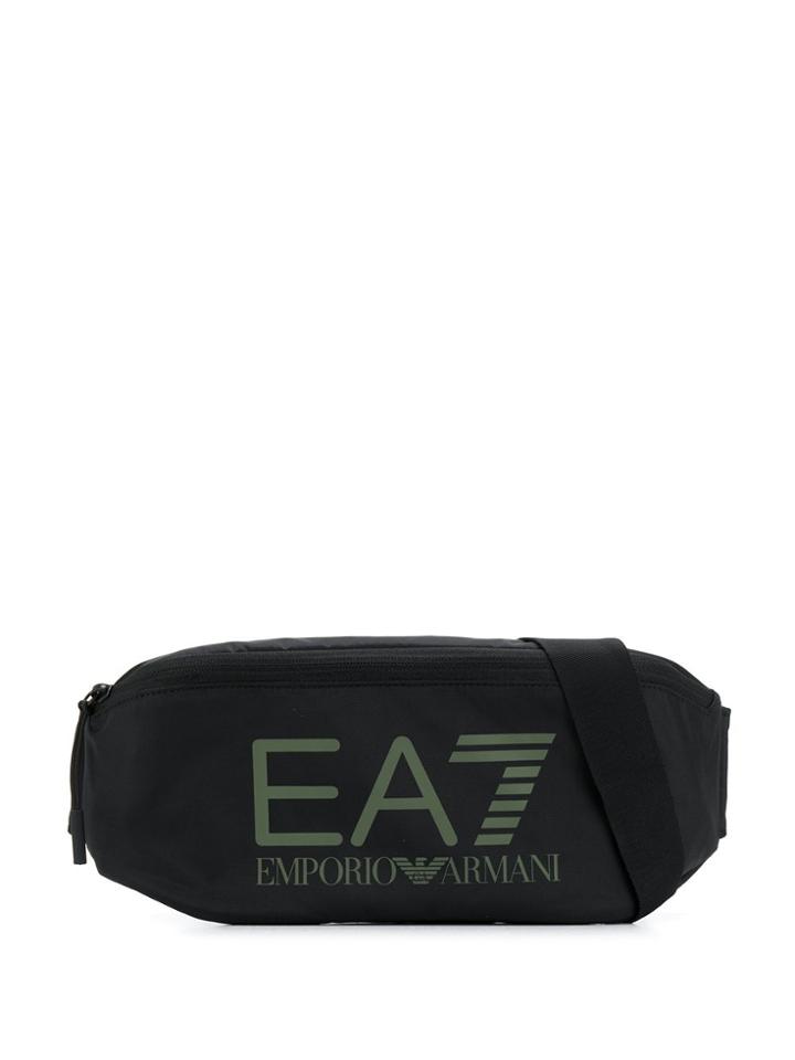 Ea7 Emporio Armani Logo Belt Bag - Black