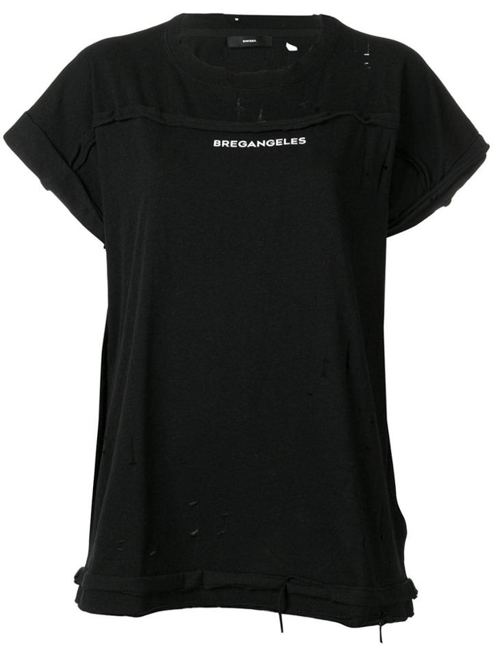 Diesel Open-back T-shirt - Black