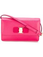 Salvatore Ferragamo Flap Crossbody Bag, Women's, Pink/purple, Calf Leather