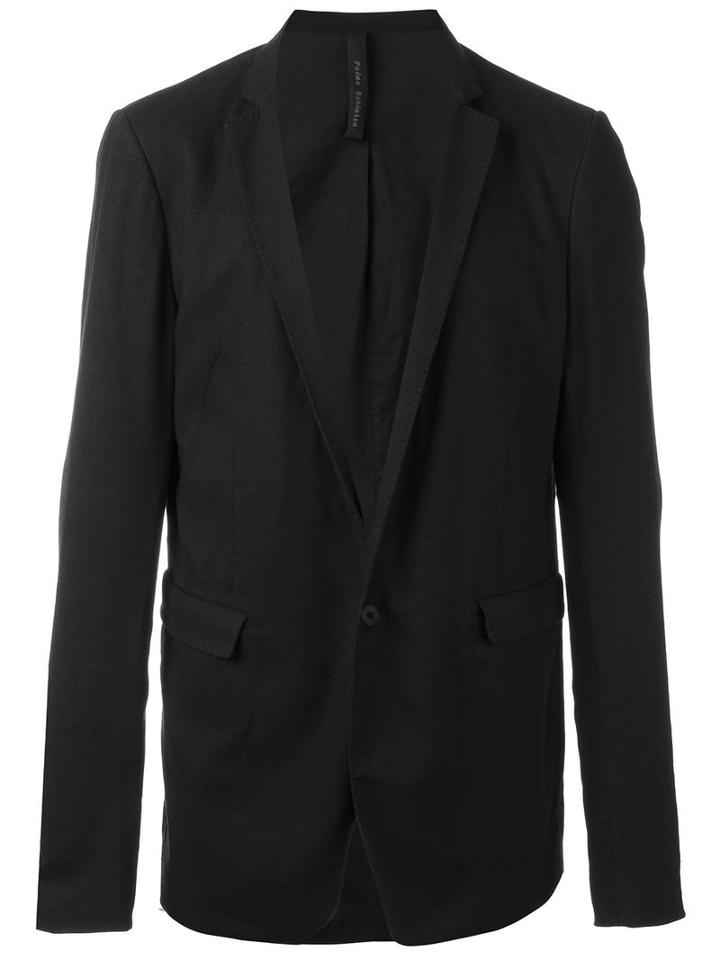 Poème Bohémien Flap Pocket Blazer, Men's, Size: 48, Black, Cotton/viscose/wool/cotton