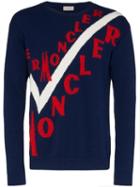 Moncler Logo Intarsia Jumper - Blue