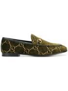 Gucci Gucci Jordaan Gg Loafers - Green