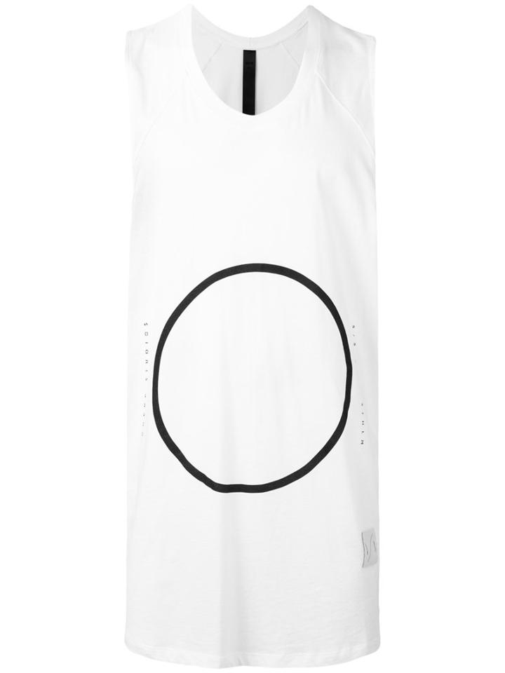 Odeur - 'aestival' Printed Tank Top - Unisex - Cotton - S, White, Cotton