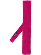 Nicky Square Tip Knitted Tie - Pink