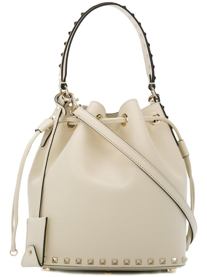 Valentino Garavani Rockstud Bucket Tote - Nude & Neutrals