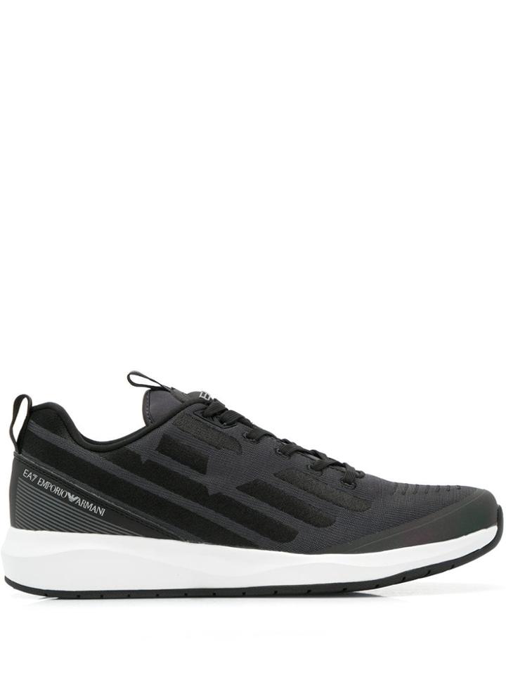 Ea7 Emporio Armani Embroidered Logo Sneakers - Grey