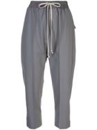 Rick Owens Cropped Track Trousers - Grey