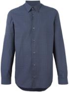 Z Zegna Micro Print Shirt, Men's, Size: 41, Blue, Cotton