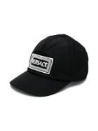 Young Versace Embroidered Logo Cap - Black