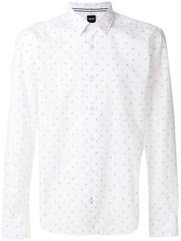 Boss Hugo Boss Anchor Microprint Shirt - White